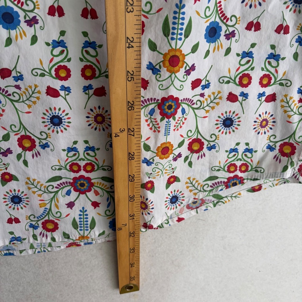 RSVLTS Talavera Cotton Blend Shirt Mens 4XL Short Sleeve Folk Art Floral Tile - Picture 8 of 8